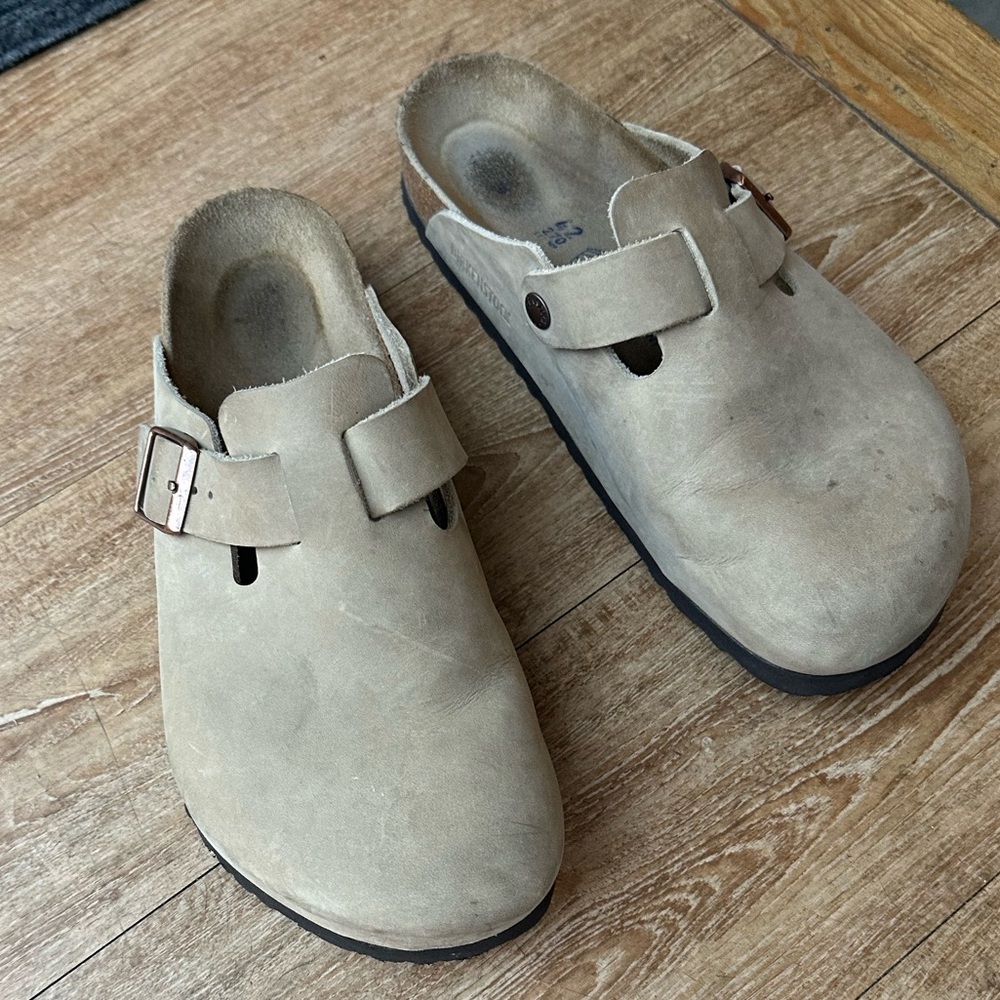 Birkenstock Boston Clogs Oiled Leather Softbed Mens 9 / Womens 11